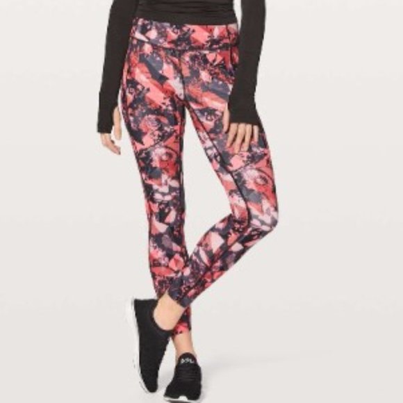 Lululemon Fast & Free 7/8 Tight II 25" Translucence Alpine White Multi Sz 8 - Picture 1 of 4